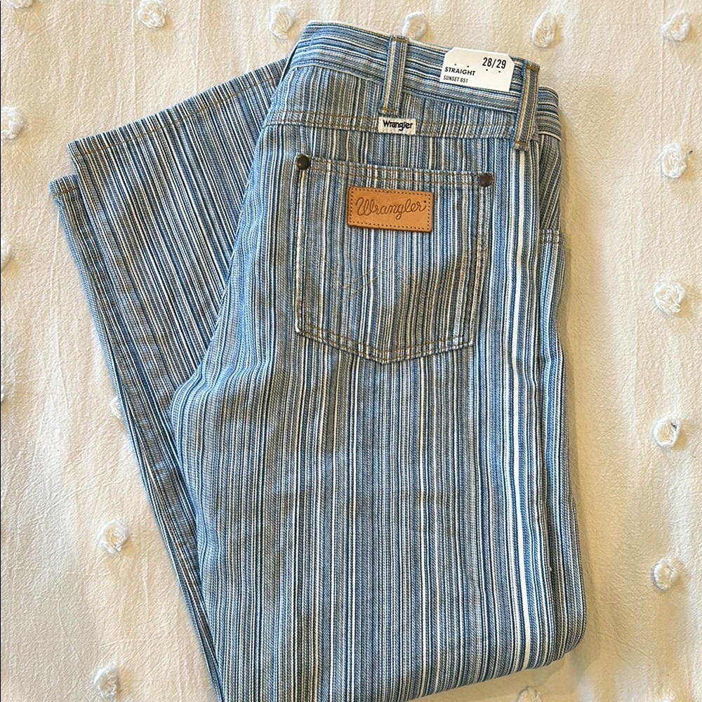 Wrangler Blue Ankle Cropped Jeans